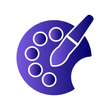 Renk paleti web simgesi, modern vektör illüstrasyonu