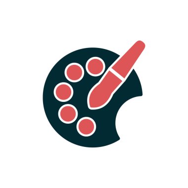 Renk paleti web simgesi, modern vektör illüstrasyonu