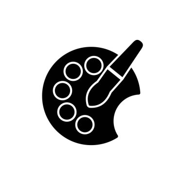 Renk paleti web simgesi, modern vektör illüstrasyonu