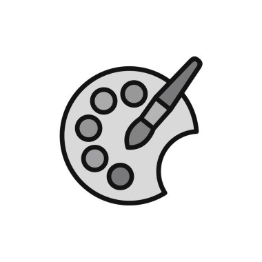 Renk paleti web simgesi, modern vektör illüstrasyonu