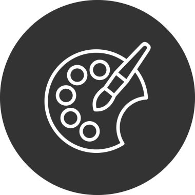 Renk paleti web simgesi, modern vektör illüstrasyonu