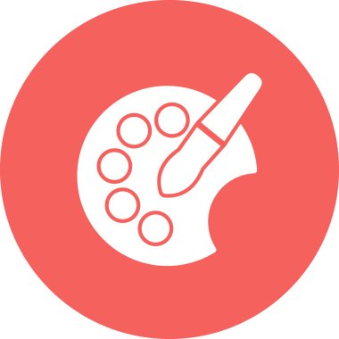 Renk paleti web simgesi, modern vektör illüstrasyonu