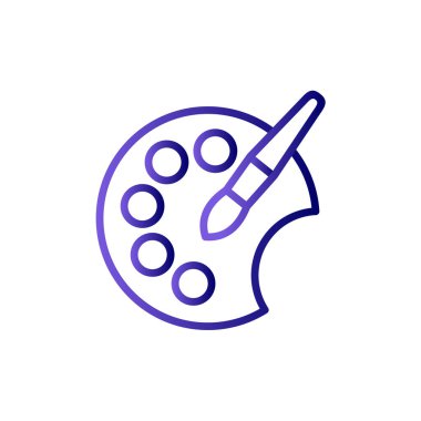 Renk paleti web simgesi, modern vektör illüstrasyonu