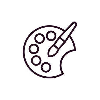 Renk paleti web simgesi, modern vektör illüstrasyonu