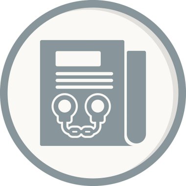 Kişisel ve ticari kullanım için suç haber illüstrasyonu simgesi