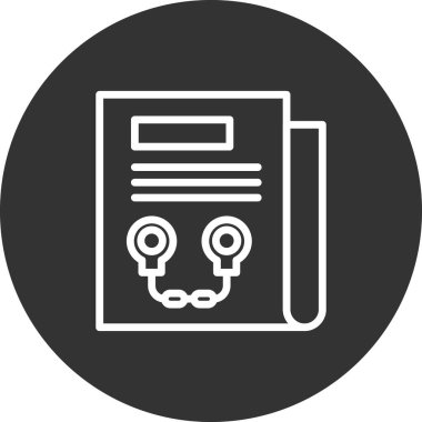 Kişisel ve ticari kullanım için suç haber illüstrasyonu simgesi