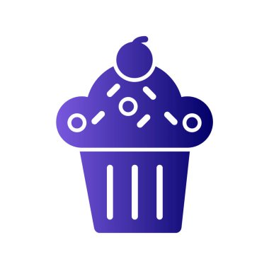 Cupcake vector icon. Simple design