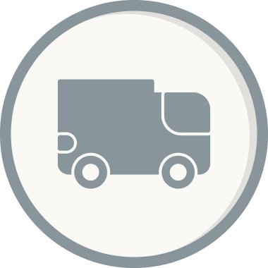 dağıtım kamyonu ikonu vektör çizimi