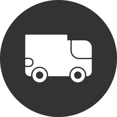 dağıtım kamyonu ikonu vektör çizimi