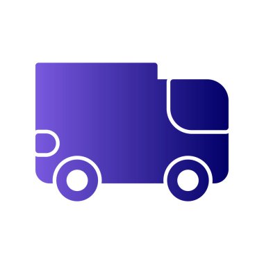 dağıtım kamyonu ikonu vektör çizimi