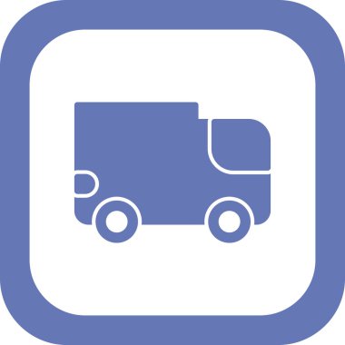 dağıtım kamyonu ikonu vektör çizimi