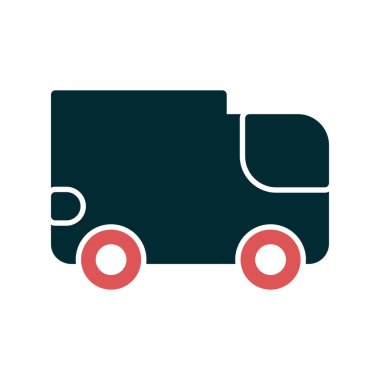 dağıtım kamyonu ikonu vektör çizimi