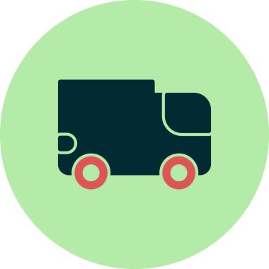 dağıtım kamyonu ikonu vektör çizimi