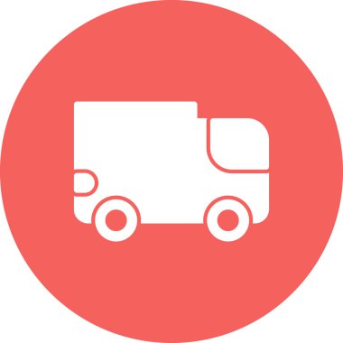 dağıtım kamyonu ikonu vektör çizimi