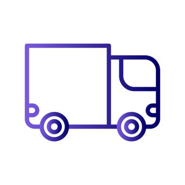 dağıtım kamyonu ikonu vektör çizimi