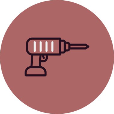 Bir matkap simgesinin vektör illüstrasyonu