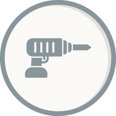 Bir matkap simgesinin vektör illüstrasyonu