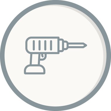 Bir matkap simgesinin vektör illüstrasyonu