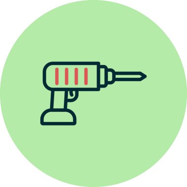 Bir matkap simgesinin vektör illüstrasyonu