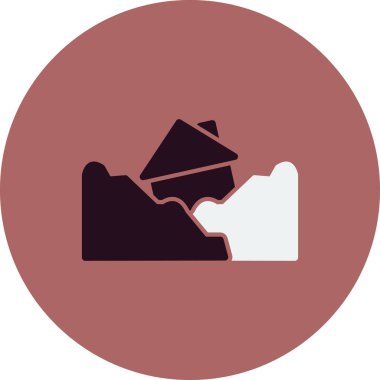 Deprem simgesi, vektör illüstrasyonu