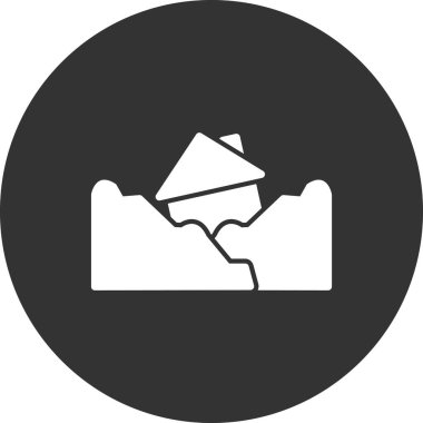 Deprem simgesi, vektör illüstrasyonu