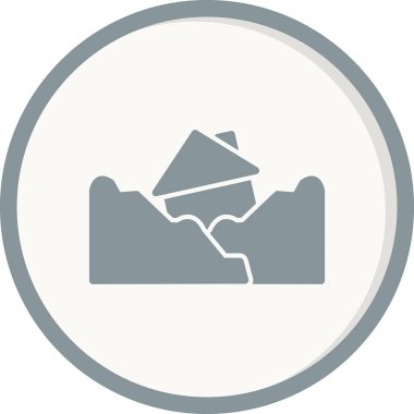 Deprem simgesi, vektör illüstrasyonu