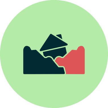 Deprem simgesi, vektör illüstrasyonu