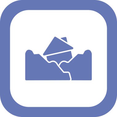 Deprem simgesi, vektör illüstrasyonu