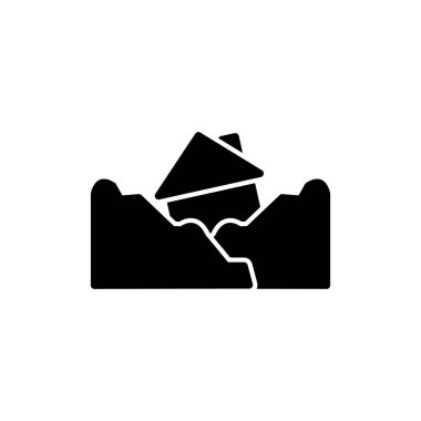 Deprem simgesi, vektör illüstrasyonu