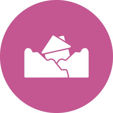 Deprem simgesi, vektör illüstrasyonu