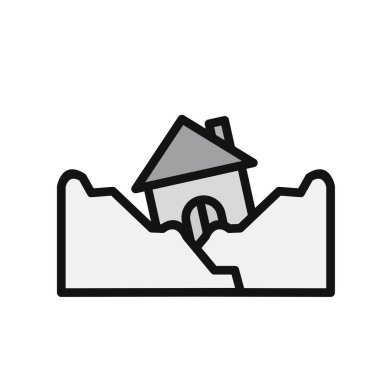 Bir dağ simgesinin vektör illüstrasyonu