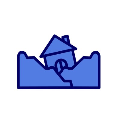 Bir kale simgesinin vektör illüstrasyonu