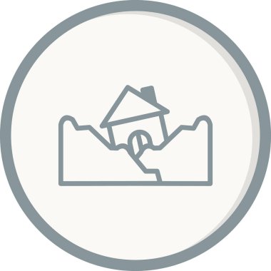 Deprem simgesi, vektör illüstrasyonu