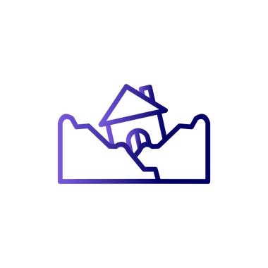 Deprem simgesi, vektör illüstrasyonu