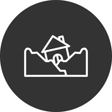 Deprem simgesi, vektör illüstrasyonu