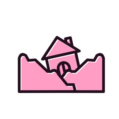 Bir kale simgesinin vektör illüstrasyonu