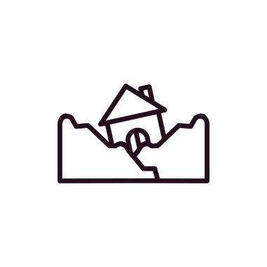 Bir dağ simgesinin vektör illüstrasyonu