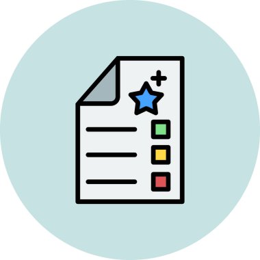 Sınav simgesi, vektör illüstrasyonu