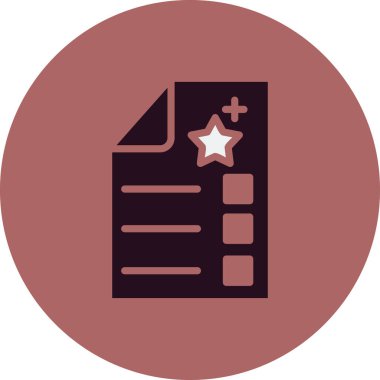 Sınav simgesi, vektör illüstrasyonu