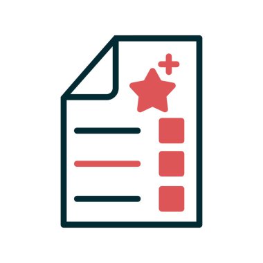 Sınav simgesi, vektör illüstrasyonu