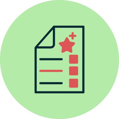 Sınav simgesi, vektör illüstrasyonu