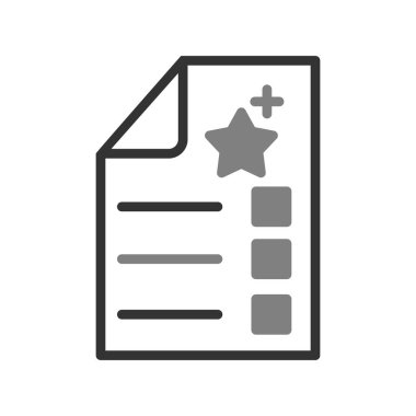 Sınav simgesi, vektör illüstrasyonu