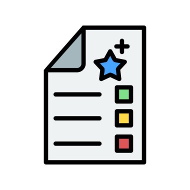 Sınav simgesi, vektör illüstrasyonu