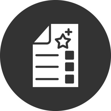 Sınav simgesi, vektör illüstrasyonu