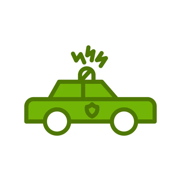 Patrulla Icono Del Coche Vector Ilustración — Vector de stock