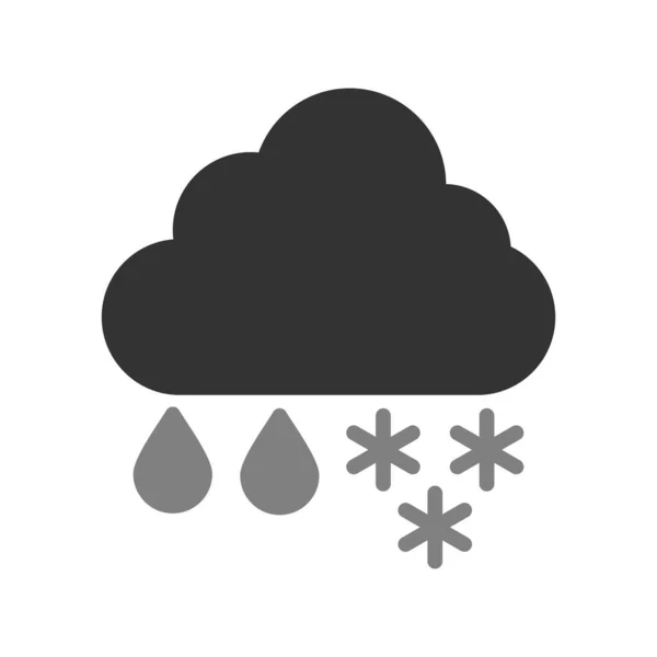 Wettervorhersage Symbol Einfache Illustration Des Regenvektorwolkenzeichens — Stockvektor