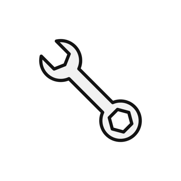 Icono Llave Inglesa Servicio Reparación Símbolo Ilustración Vectorial — Vector de stock