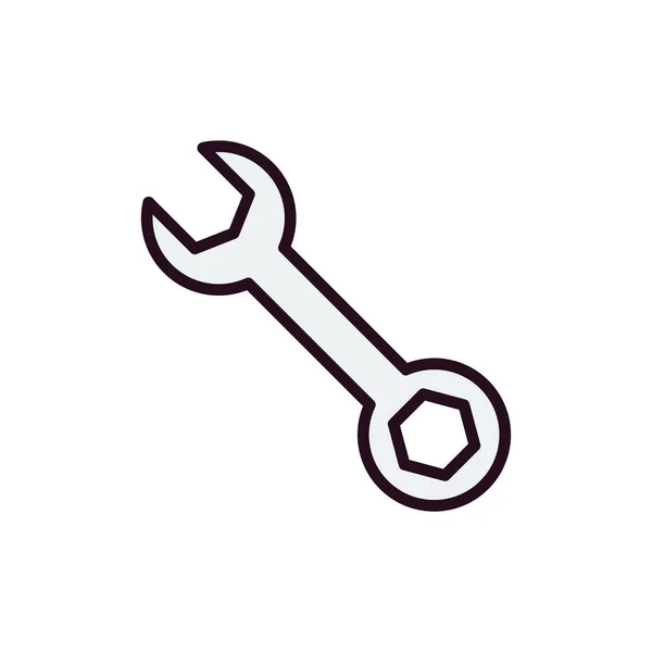 Икона Гаечного Ключа Символ Ремонта Векторная Иллюстрация — стоковый вектор