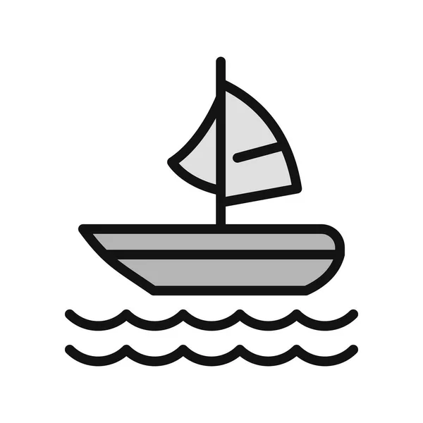 Barco Ícone Ilustração Vetorial —  Vetores de Stock