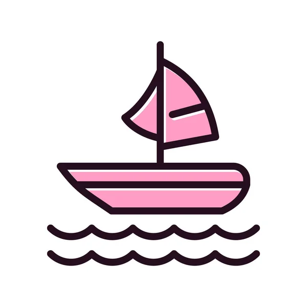 Boat Icon Vector Illustration — Stock Vector